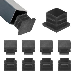 Plastic Square Furniture Leg End Caps, 10 Pack